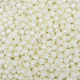 2 Hole Rose Flower Pearlized Beads | Size : 8mm | PPB84