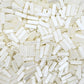 2 Hole Rectangle Stick Pearlized Beads | Size : 13mm | PPB87