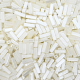 2 Hole Rectangle Stick Pearlized Beads | Size : 13mm | PPB87