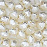 2 Hole Diamond Cut Heart Pearlized Beads | Size : 17mm | PPB88