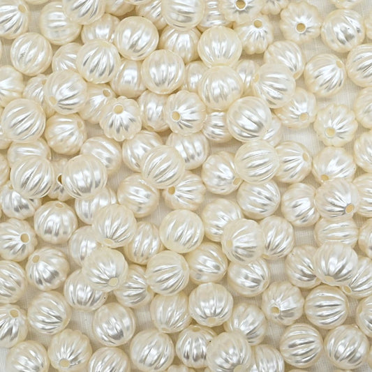2 Hole Melon Pearlized Beads | Size : 11mm | PPB93