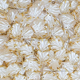 Golden Colour Outlines Acrylic Shell Beads | Size : 17mm | PB245