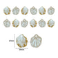Golden Colour Outlines Acrylic Shell Beads | Size : 17mm | PB245