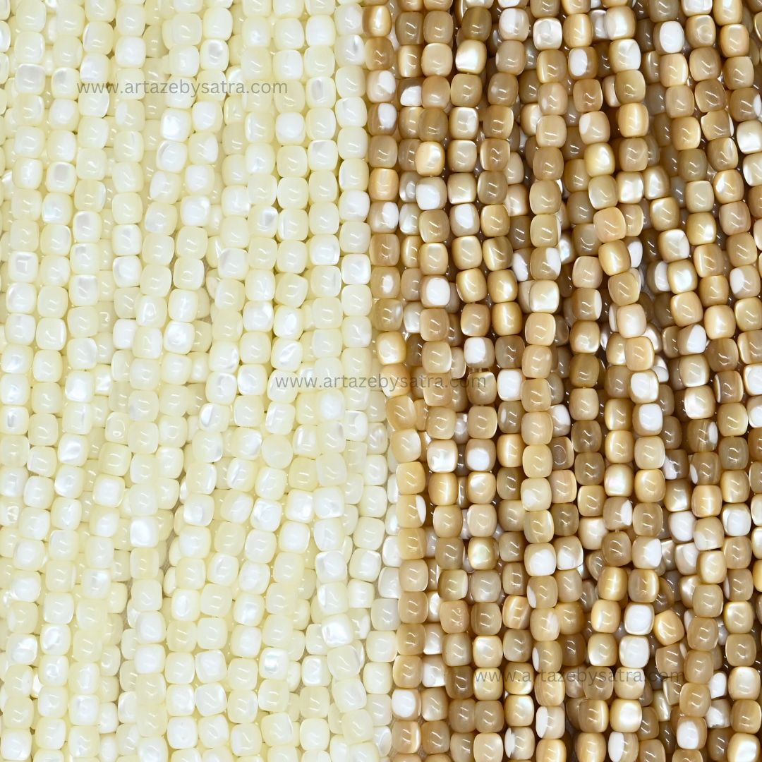 MOP Beads | Qty : 1 line-approx 66pcs | Size : 6mm | PB246