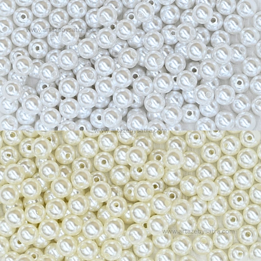 High Quality Round Pearl Beads | Size : 12mm | Qty : 50pcs | PPB94