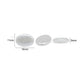 Crushed Oval Pearl Finish Flatback Beads | Size : 11mm | PPB120