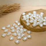 Crushed Mini Heart Pearl Finish Beads | Size : 16mm | PPB122