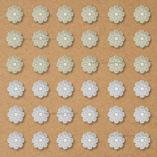 No Hole Plastic Pearl Flower | Size : 23mm | Qty : 500g | PPB63
