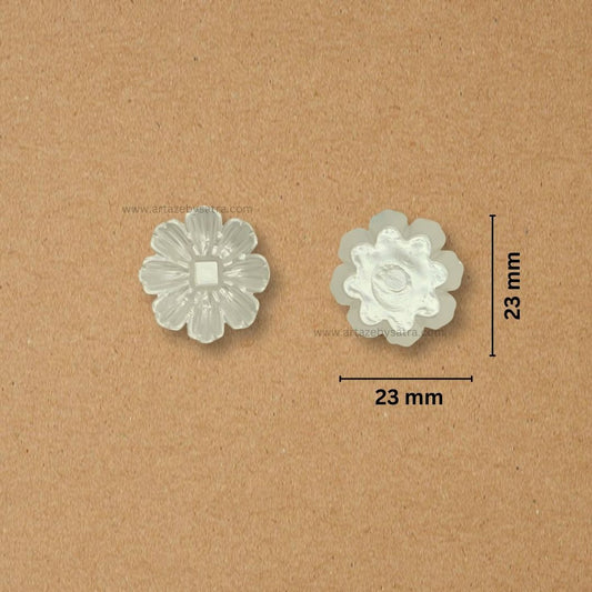 No Hole Plastic Pearl Flower | Size : 23mm | Qty : 500g | PPB63