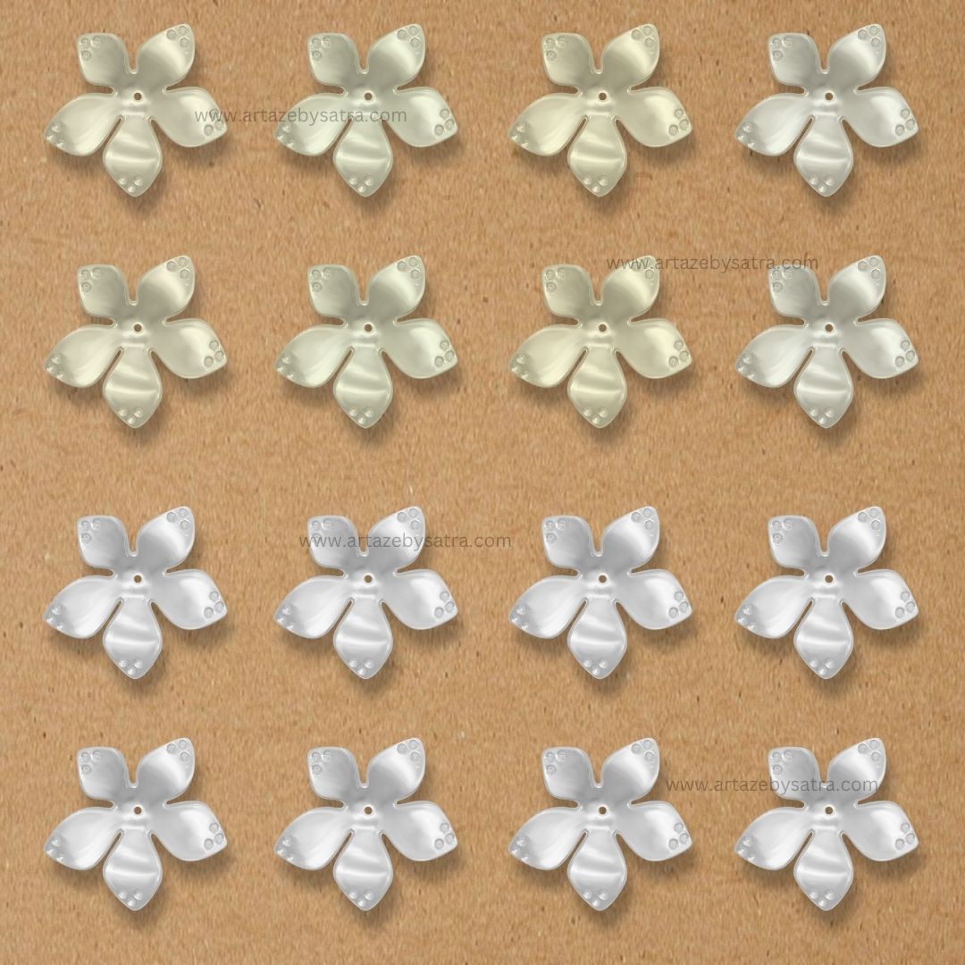 Plastic Pearl Flower | Size : 45mm | Qty : 500g | PPB34