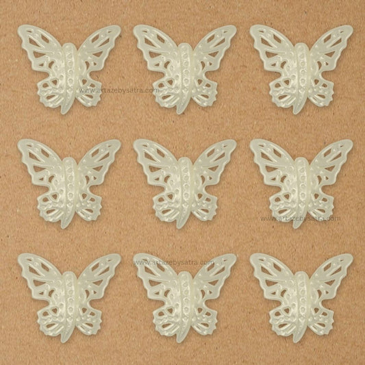 Butterfly Plastic Pearl Beads | Size : 37mm | PPB61