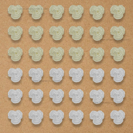 No Hole Rose Plastic Pearl Flower Beads | Size : 20mm | Qty : 500g | PPB47