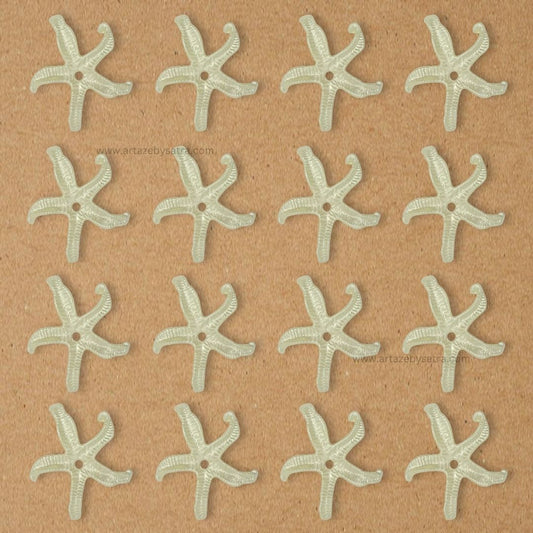 Cream Starfish Plastic Pearl Flower | Size : 40mm | Qty : 500g | PPB40