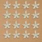 No Hole Cream Starfish Plastic Pearl Flower | Size : 45mm | PPB43