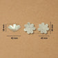 2 Hole Plastic Pearl Flower | Size : 42mm | Qty : 500g | PPB35
