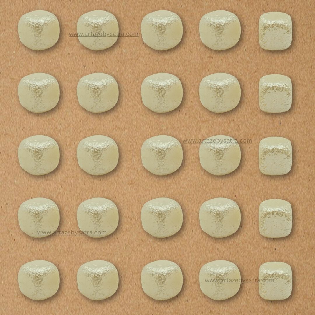 No Hole Crush Plastic Pearl Square Cube Beads | Qty : 500g | PPB26
