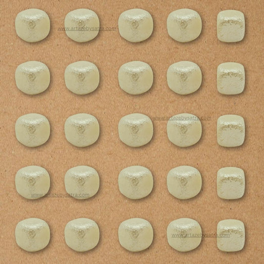 No Hole Crush Plastic Pearl Square Cube Beads | Qty : 500g | PPB26