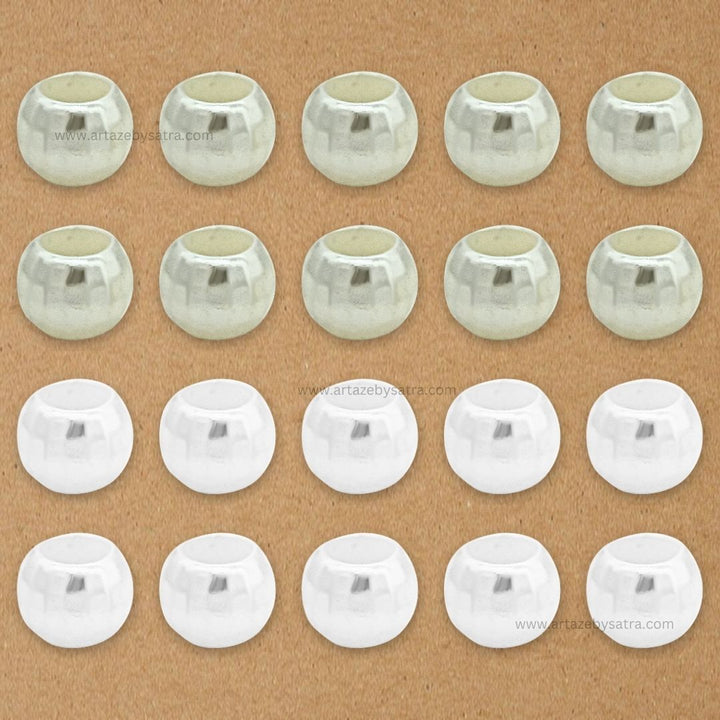 Round Big Hole Plastic Pearl Beads | Size : 14mm | Qty : 500g | PC38