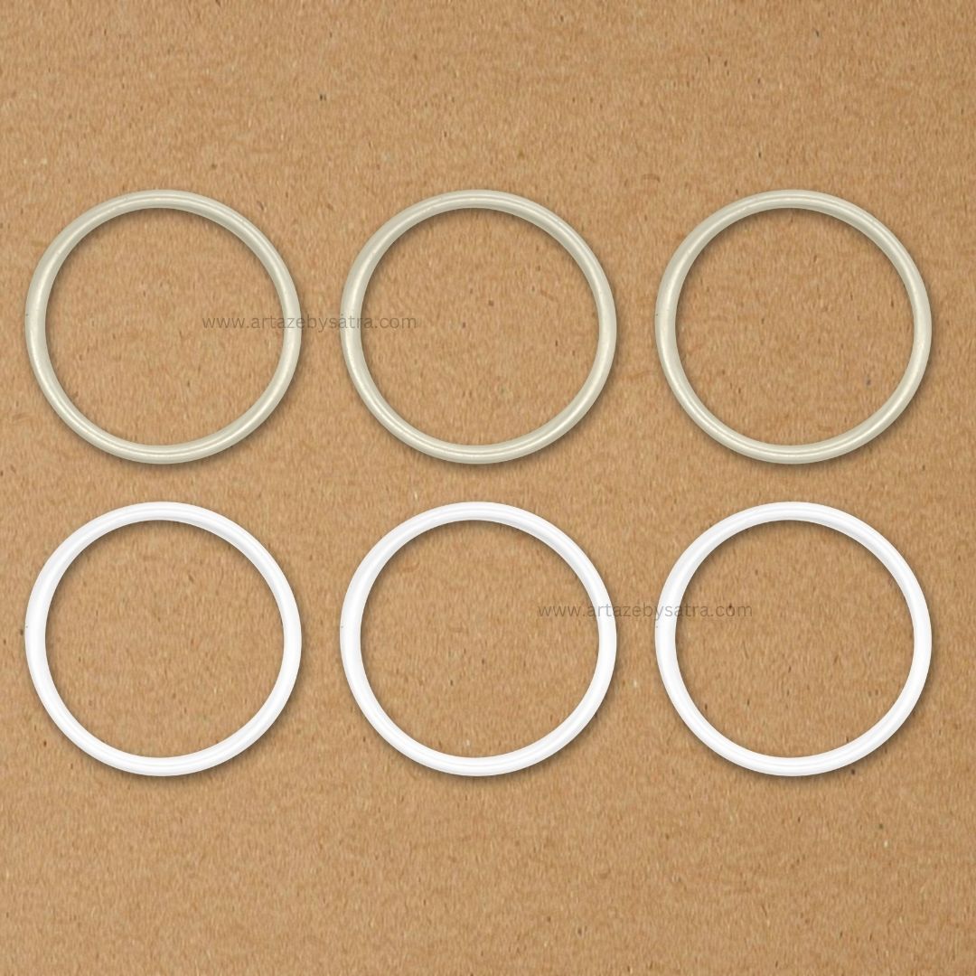 Round Plastic Pearl Hoop Rings | Qty : 500g | PPB124