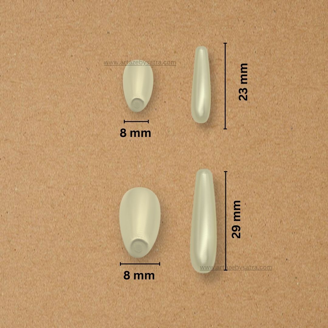 1 Hole Drop Plastic Pearl Beads | Qty : 500g | Size : 23mm | PPB23