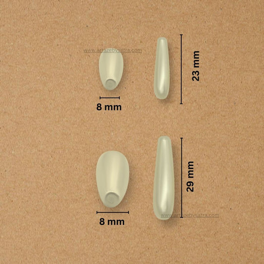 1 Hole Drop Plastic Pearl Beads | Qty : 500g | Size : 23mm | PPB23