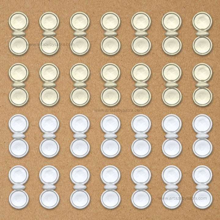 Plastic Pearl Beads | Size : 19mm | Qty : 500g |  2 Hole | PC45