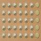 Cream Textured Oval Pearl Beads | Qty : 500g | PPB56