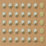 Cream Textured Oval Pearl Beads | Qty : 500g | PPB56