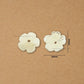 1 Hole Cream Small Plastic Pearl Flower Beads | Size : 10mm | Qty : 500g | PPB44