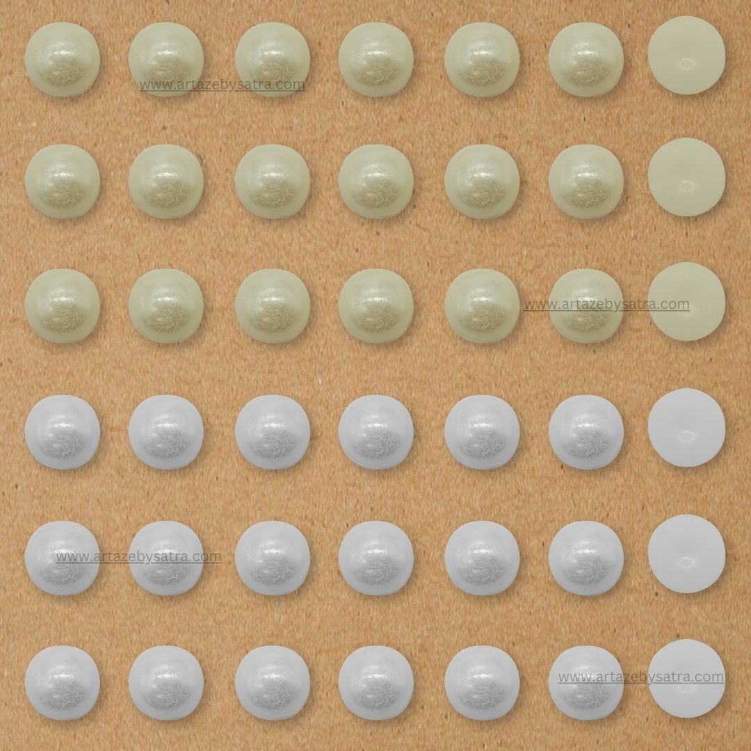 Round Shape Half Pearl Beads | Qty : 500g | PPB53