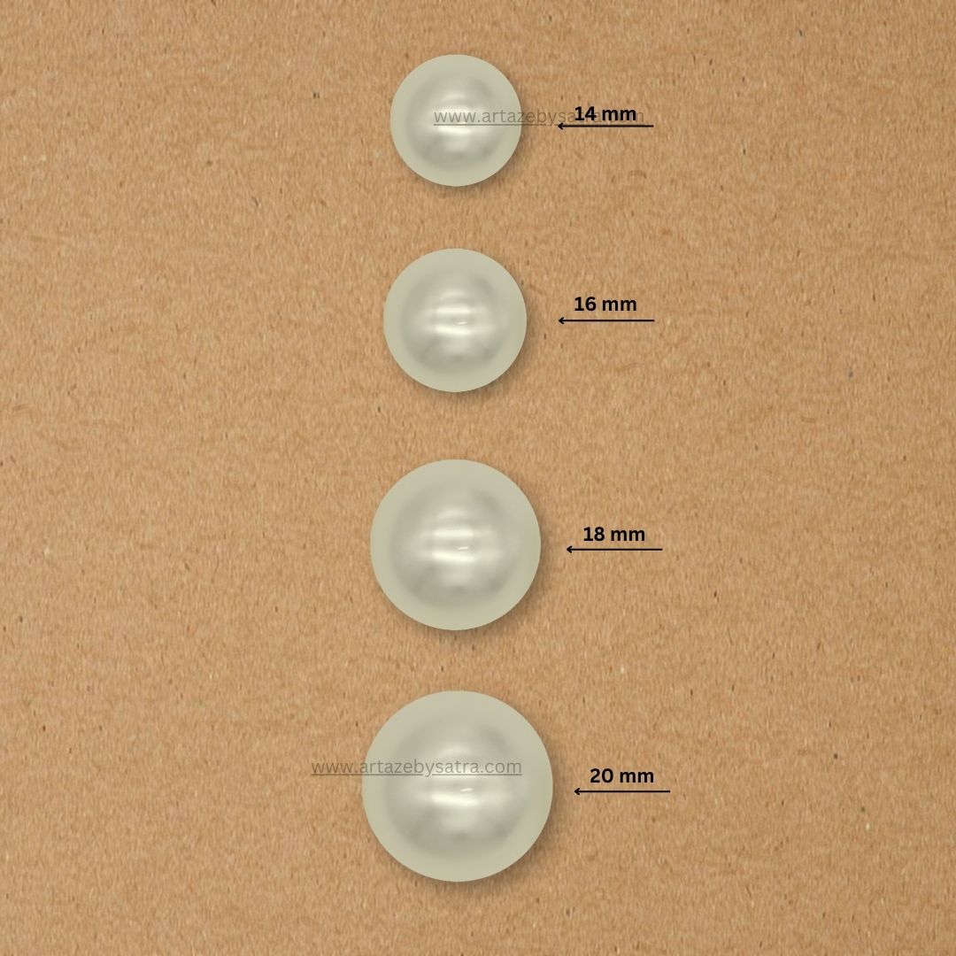 1 Hole Double Coating Round Plastic Pearl Beads | Qty : 500g | PPB66