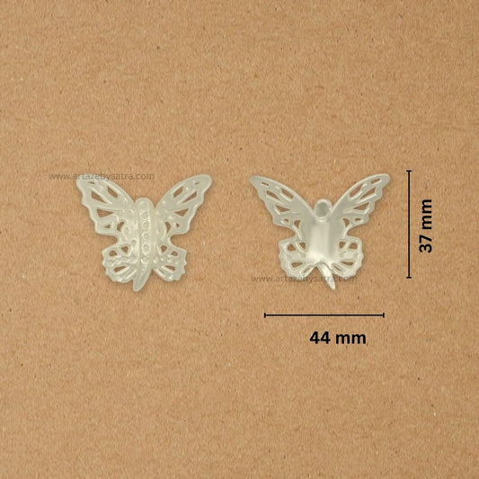 Butterfly Plastic Pearl Beads | Size : 37mm | PPB61