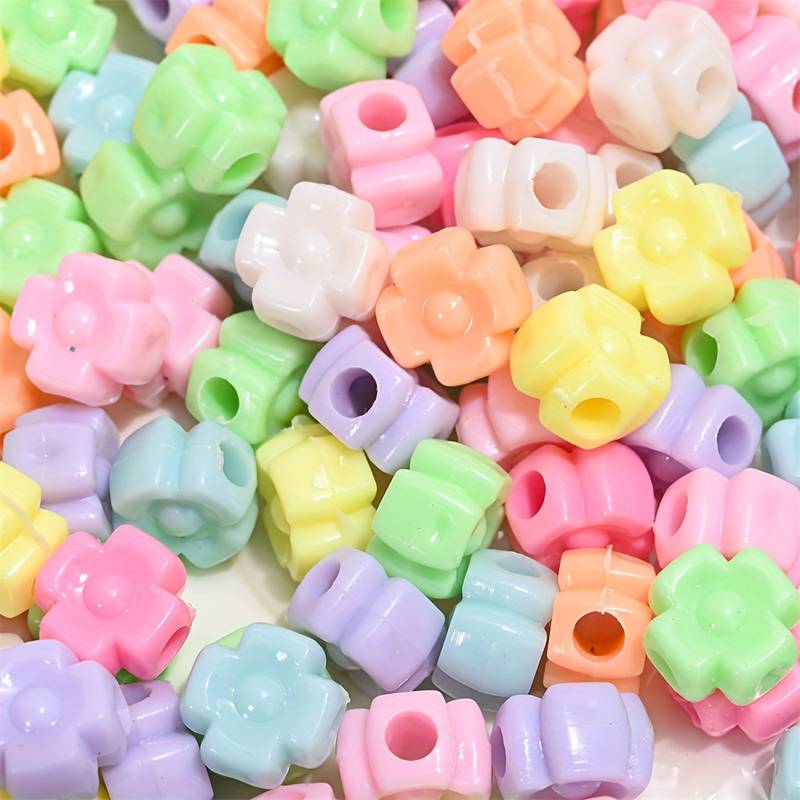 Assorted Plus Sign Pastel Plastic Beads | Size: 12mm