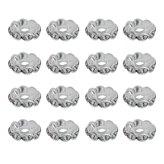 Rhinestone Round Spacer Beads | Size : 6mm | 100pcs | DC04