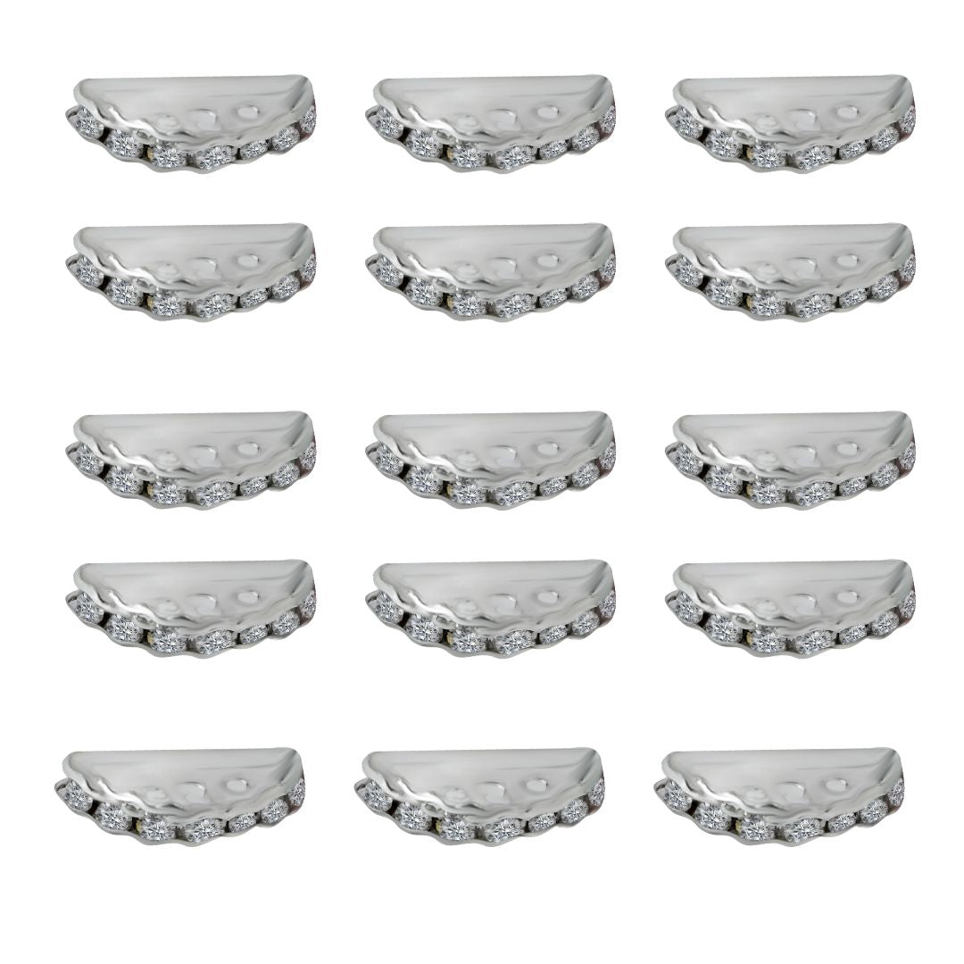 3 Hole Crystal Spacer Bar Link Connectors | Qty : 25pcs | BF98