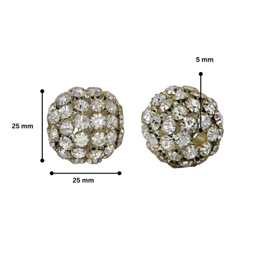 Stone Beads | Size : 25mm | 2pcs | DB08