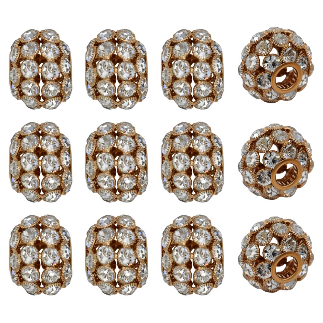 Rhinestone Spacer Beads | Size : 25mm | 1pc | DB10