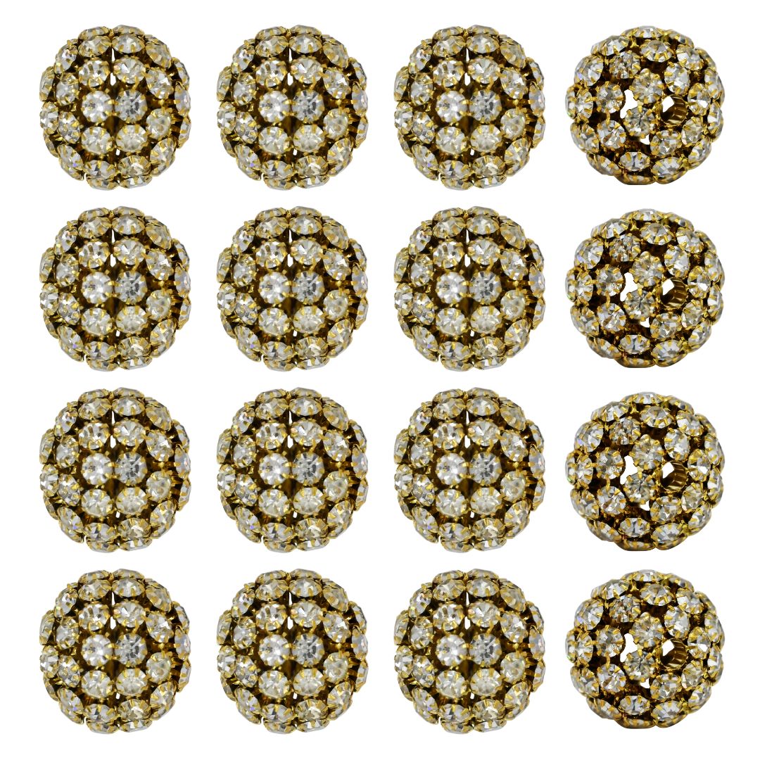 Rhinestone Spacer Beads | Size : 28mm | 4pcs | DB11