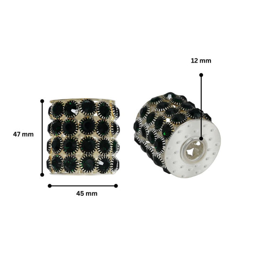 Golden Base Rhinestone Spacer Beads | Size : 45mm | 1pc | DB15