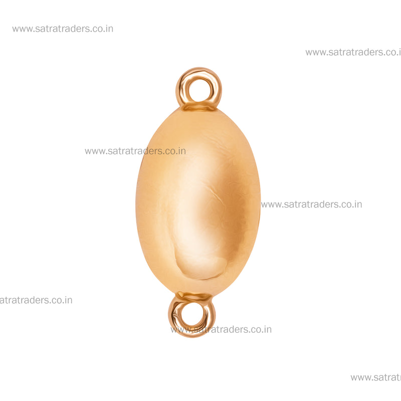 Oval Shape Matte Golden Connector Charms | Size : 26mm | 6pcs