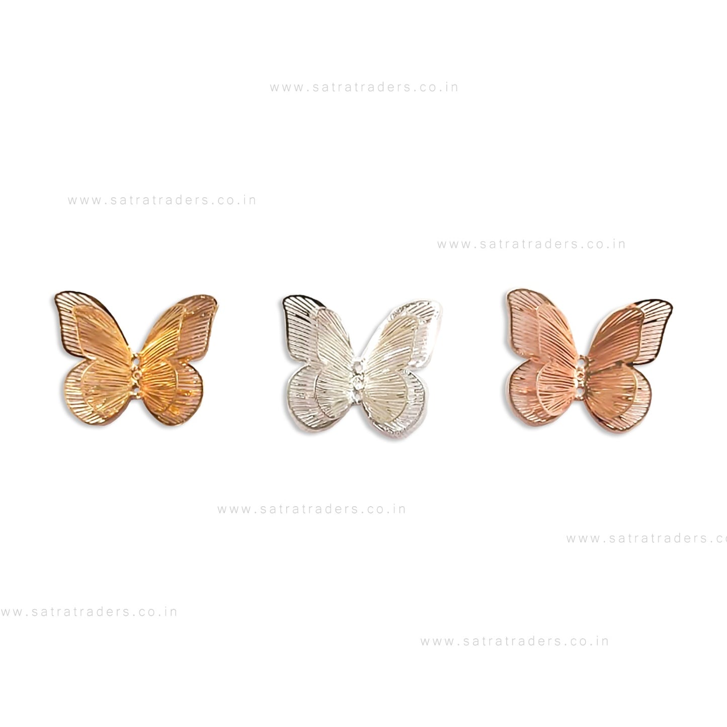 Metal Art Butterfly | Size : 36mm | Qty: 6pcs | MA374