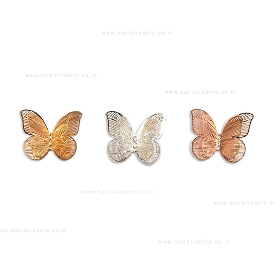 Metal Art Butterfly | Size : 36mm | Qty: 6pcs | MA374