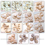 Marble Print Plastic Beads Combo Pack | 15-Designs | Qty : 154pcs | BC07