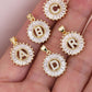 Golden Alphabet Charm Anti-Tarnish | Size : 16mm | Qty : 1pc