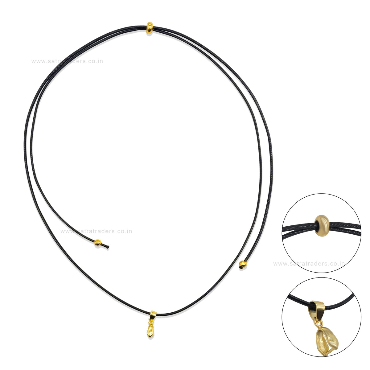 Adjustable Length String Adjustable Black Rope Strings Cords for Necklace | 2pcs – Satra Fashion ...