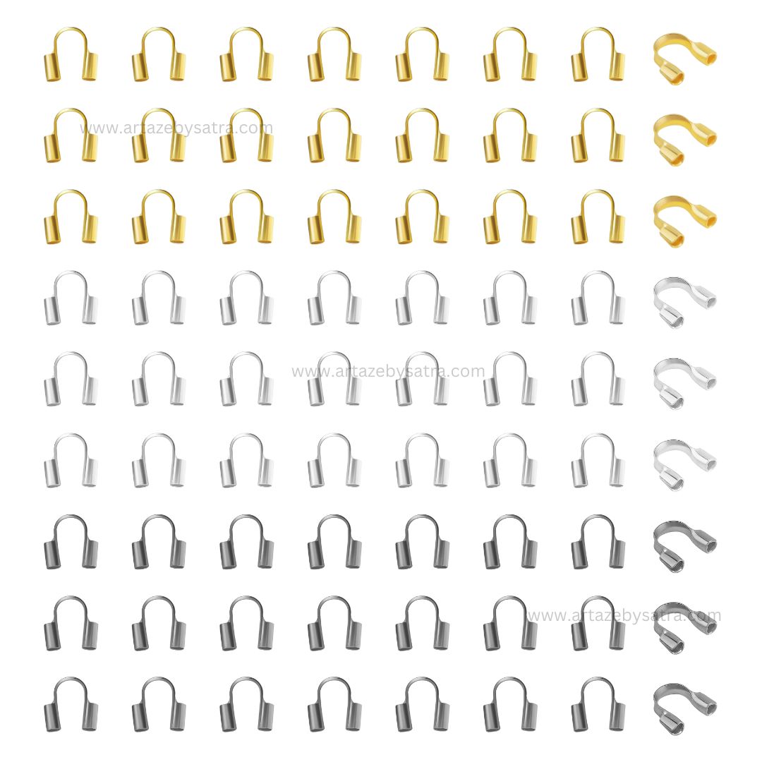Wires Guard Loops U Clasp Connector | Size : 4mm | Qty : 1000pcs | BF110