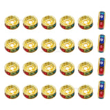 Multicolor Rhinestone Round Spacer Beads | Size : 4mm | Qty : 100pcs