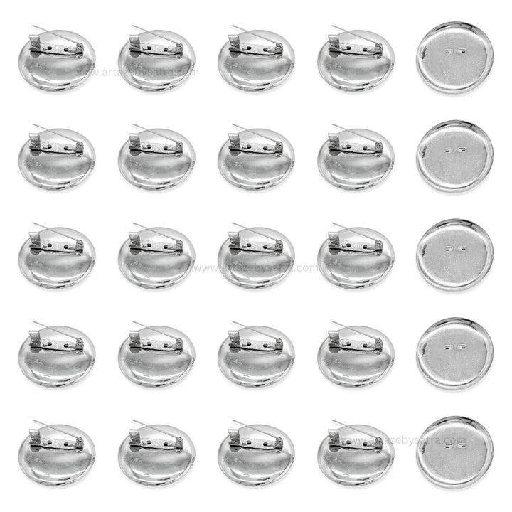Metal Round Brooch Pin | Size : 36mm | 100pcs