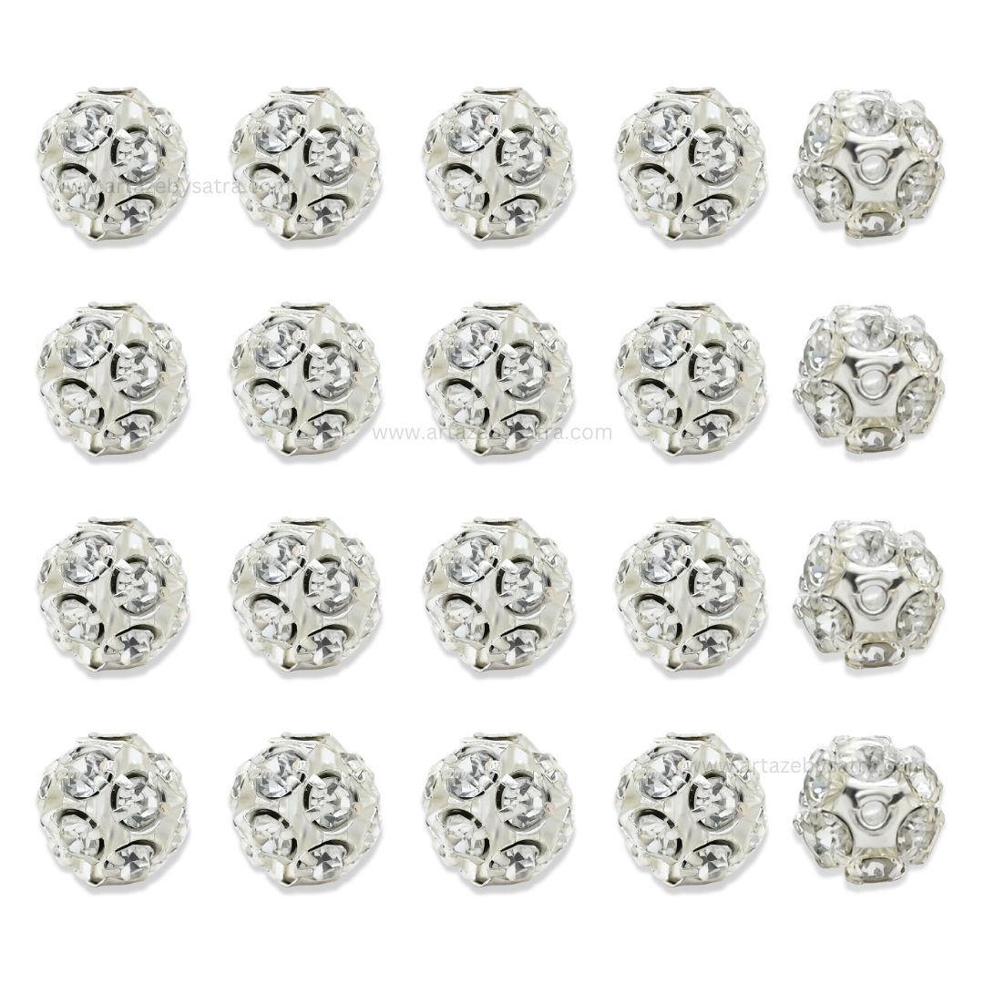 Round Rhinestone Spacer Beads