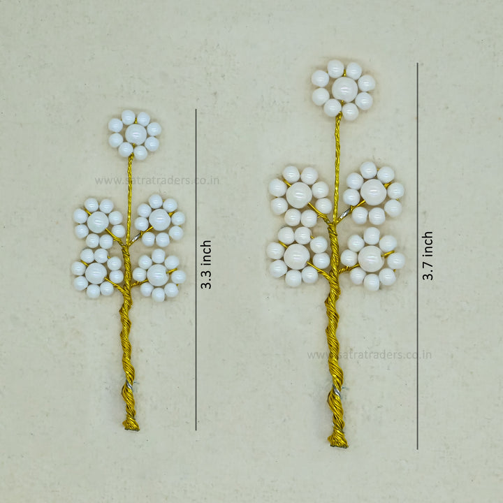 Beads Hair Accessories | Size : 3.3,3.7inch | Qty : 6pcs